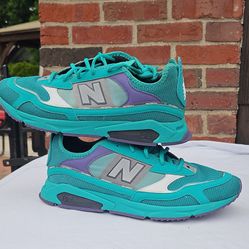 New Balance X-Racer Men's Low Top Lace-Up Teal Purple Gray White MSXRCH