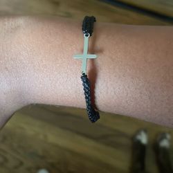 Cross silver bracelet 