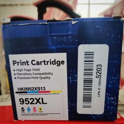 Compatible Replacement 4-Set High Yield Ink Cartridges for HP 952XL: 1 each of Black / Cyan / Magenta / Yellow

-New Unopened Or Used 