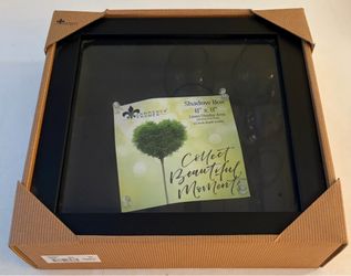 8"x8" Black Shadow Box Frame (Linen Display Back) NEW