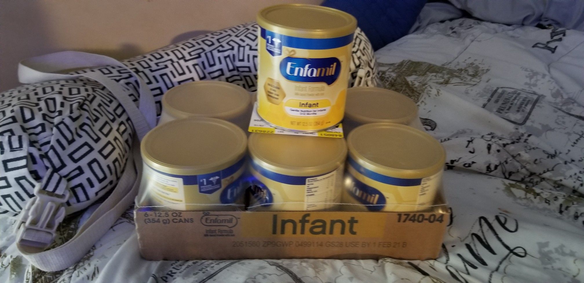Enfamil and huggies diapers size 1