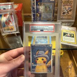 Pikachu Felt Hat Black star Promo PSA 10 IN WRAPPER (more Rare Than Normal)