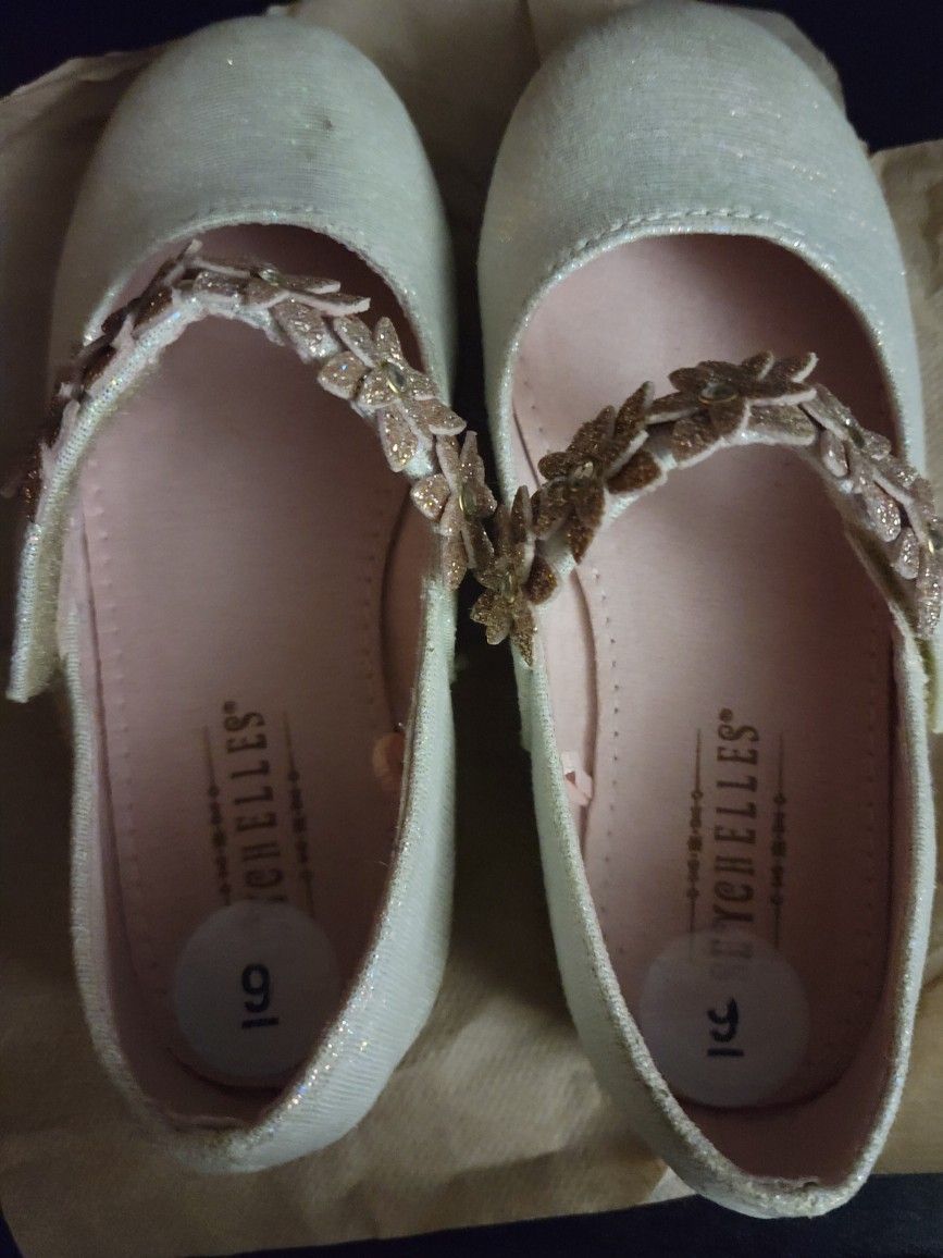 Seychelles Creamy Ivory Girl Shoes, Baptism, Christening, Flower Girl, Wedding