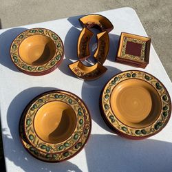 Olive Set Of Dishes 4 People