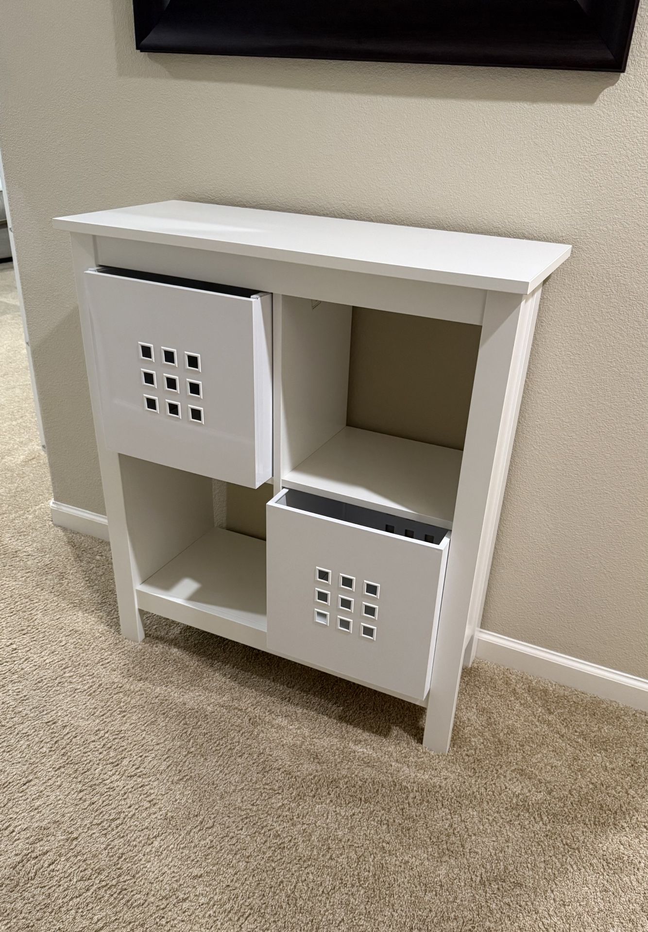 IKEA Kallax Shelving Unit - w/2. IKEA Lekman Boxes