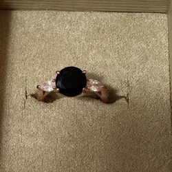 Fashion Jewelry Black Onyx Rose Gold Plated