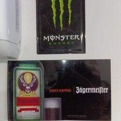 Monster and Jager metal signs $20
