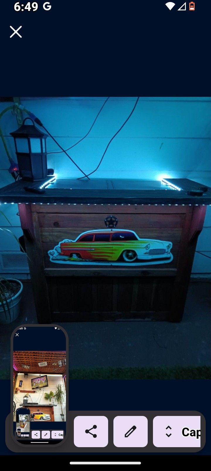 Patio Bar Or Dad's Garage / Outdoor Gazebo Bar Hangouts.,