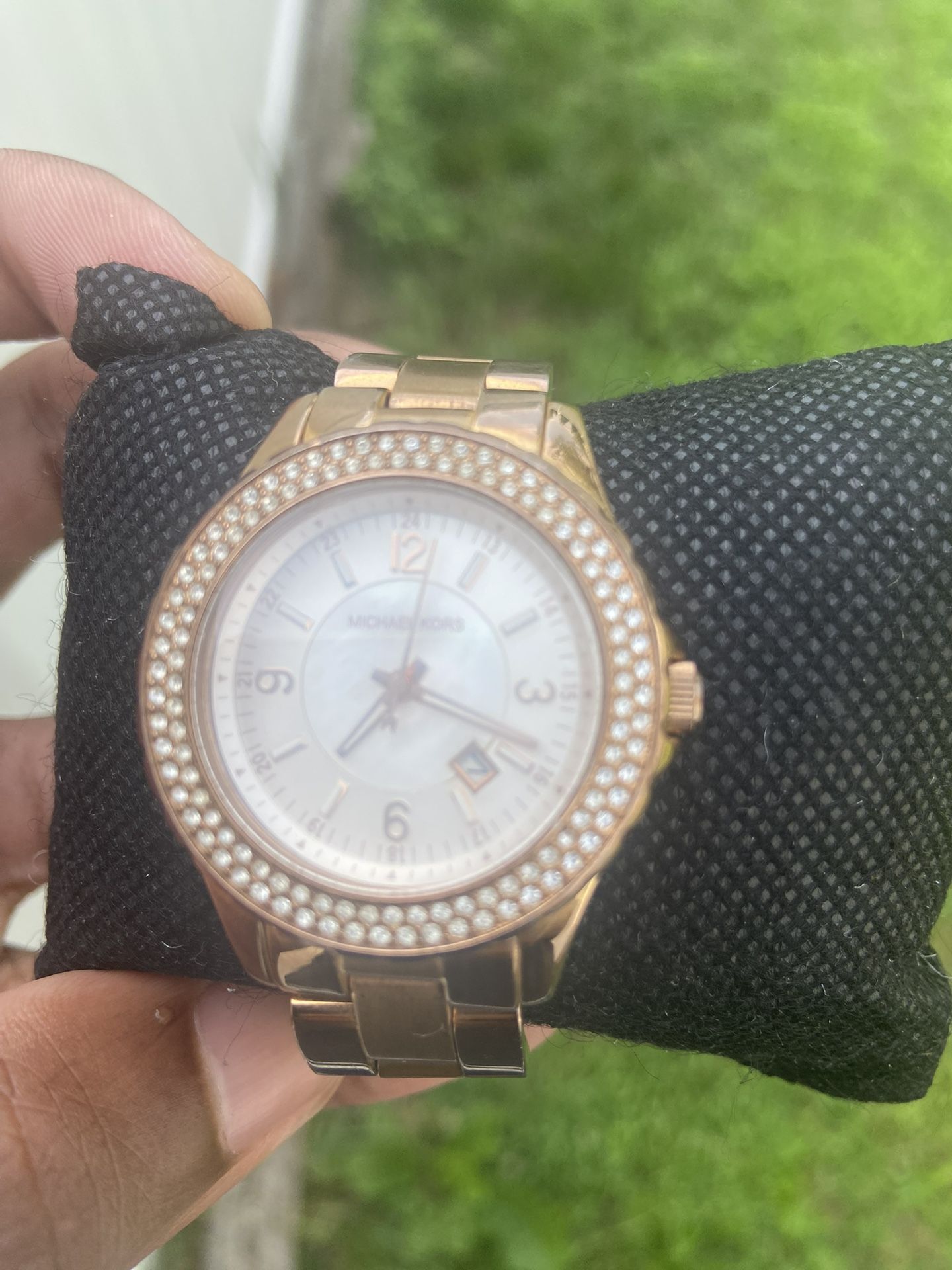 Vintage Michael Kors  watch Classic Rose Gold Jeweled Bezel MK-5403 - 32.5mm Case - Jewelry 