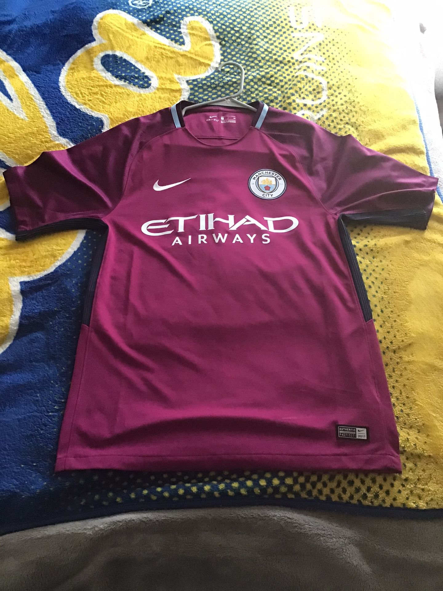Nike Manchester City Authentic Soccer Jersey Size Small $50