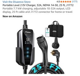 Disaenco Portable Level 2 EV Charger 32A