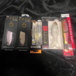 5 glide baits, 2 of them never used