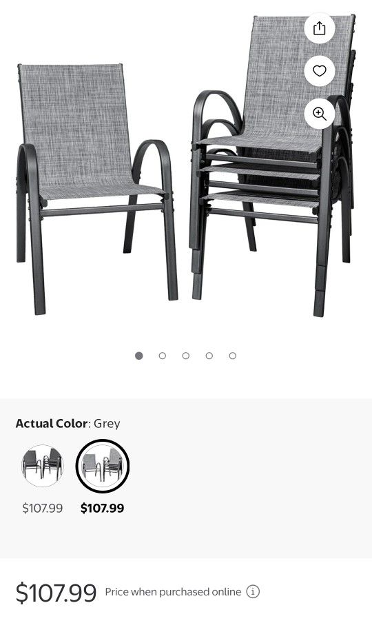 4 Piece Teslin Stacking Chair