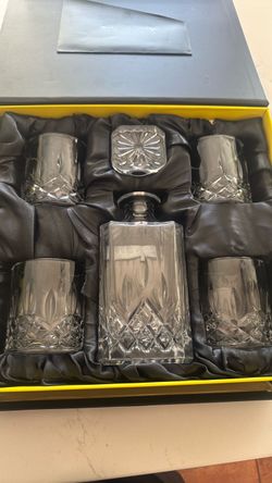 Crystal Whiskey Decanter and Glasses Set
