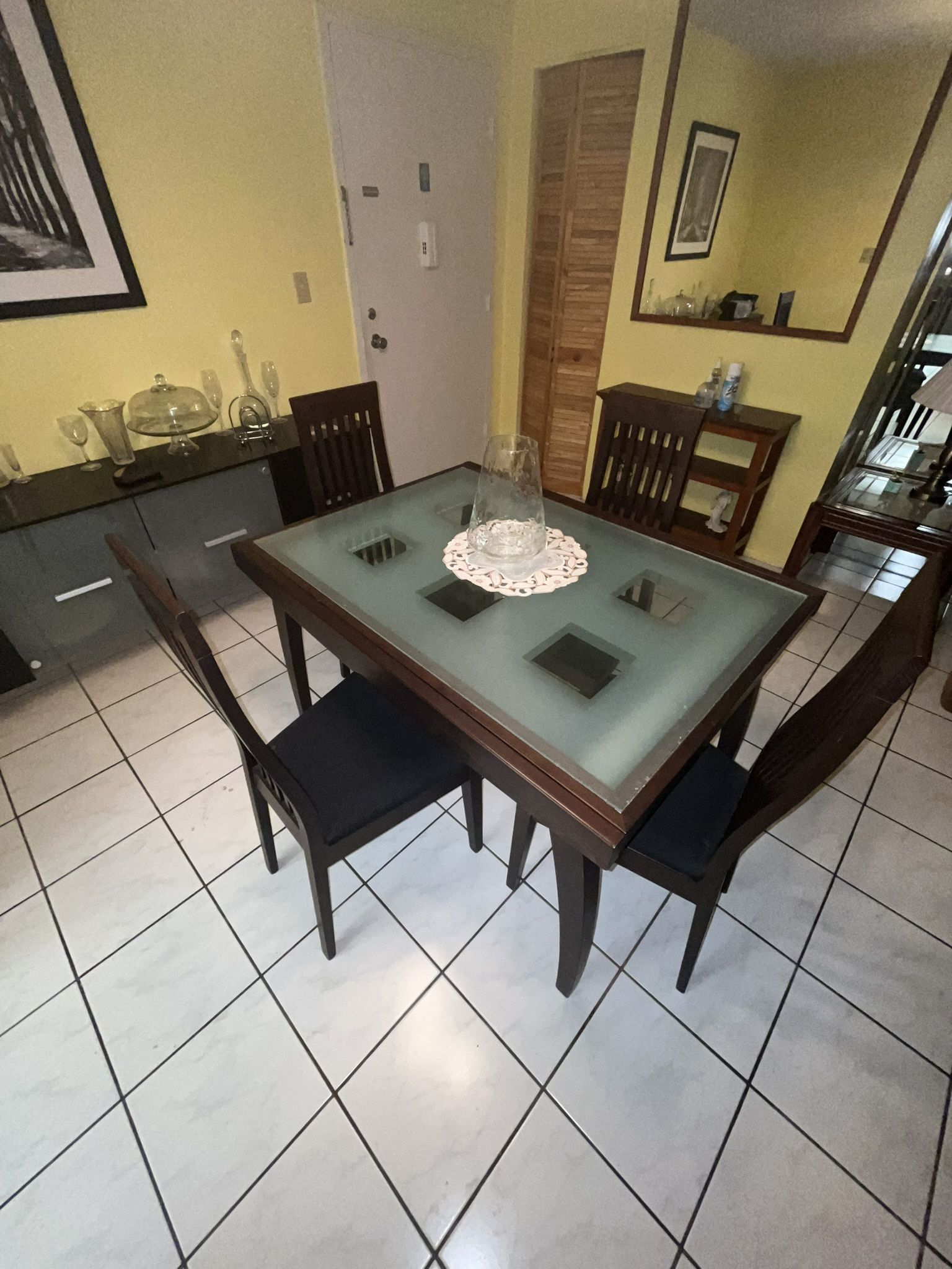 Calligaris Glass Top Modular Dining Table