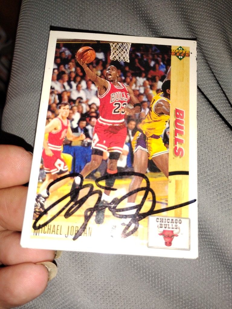 Michael Jordan Signed Autograph Card Chicago Bulls NBA Card