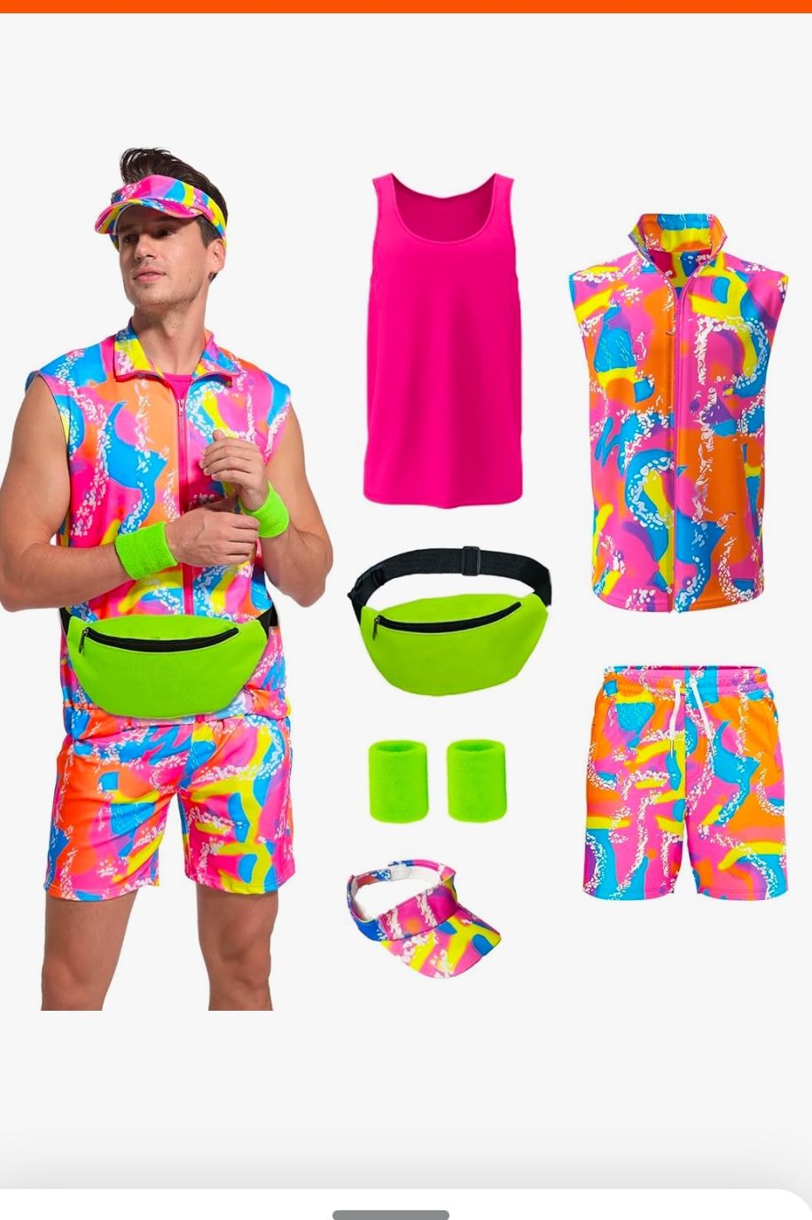 (1) Im.Create Ken Cosplay Workout Costume SZ S