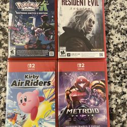 Resident evil requiem Metroid Prime 4 Kirby Air Riders Pokemon Legends Z-A Nintendo switch 2