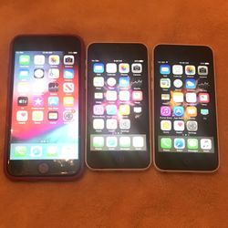 iPhone 6 and 2 iPhone 5c Unlocked 