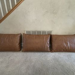 100% Leather Back Cushion, Brand new, $60 Each