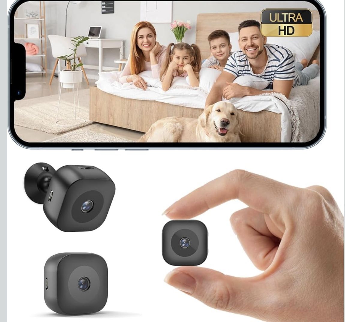Mini Camera Security Camera Wireless Indoor Camera Night Vision Compact Indoor Camera 