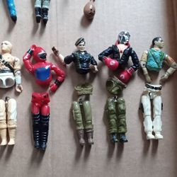 vintage 80s gi joe figure lot for rebuild parts gijoe 
