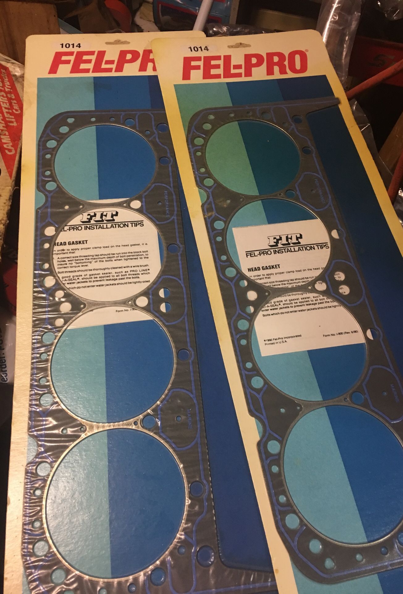 Brand new head gasket for 400 Chevy with steam hole made by fel-pro part number 1014 $40.00