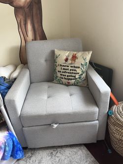 Twin Bed Foldable Sofa - Grey