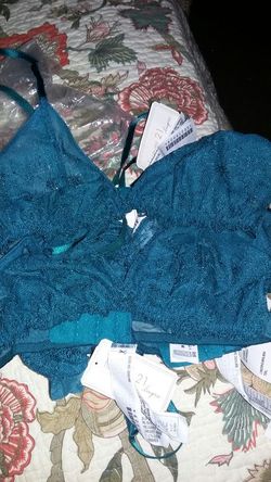 Bras *lace*teal*beautiful color*