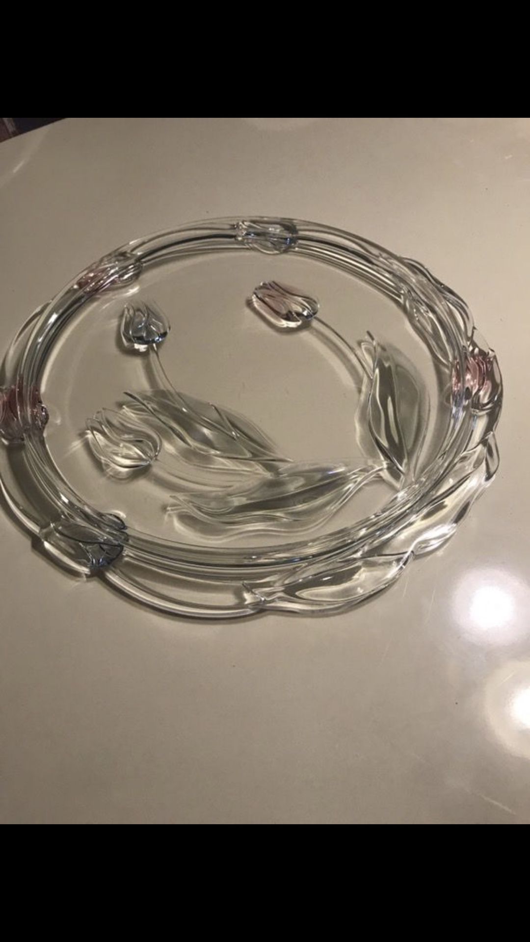 Mikasa crystal plate never used