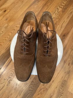 Brown suede Men Wing Tip Shoes