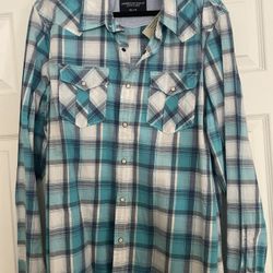 AE Men’s Plaid Button Down XXL