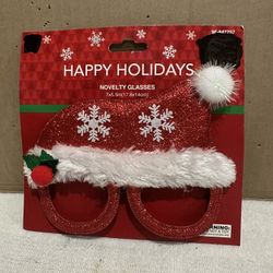 Christmas  Novelty   Glasses  With   Glitter