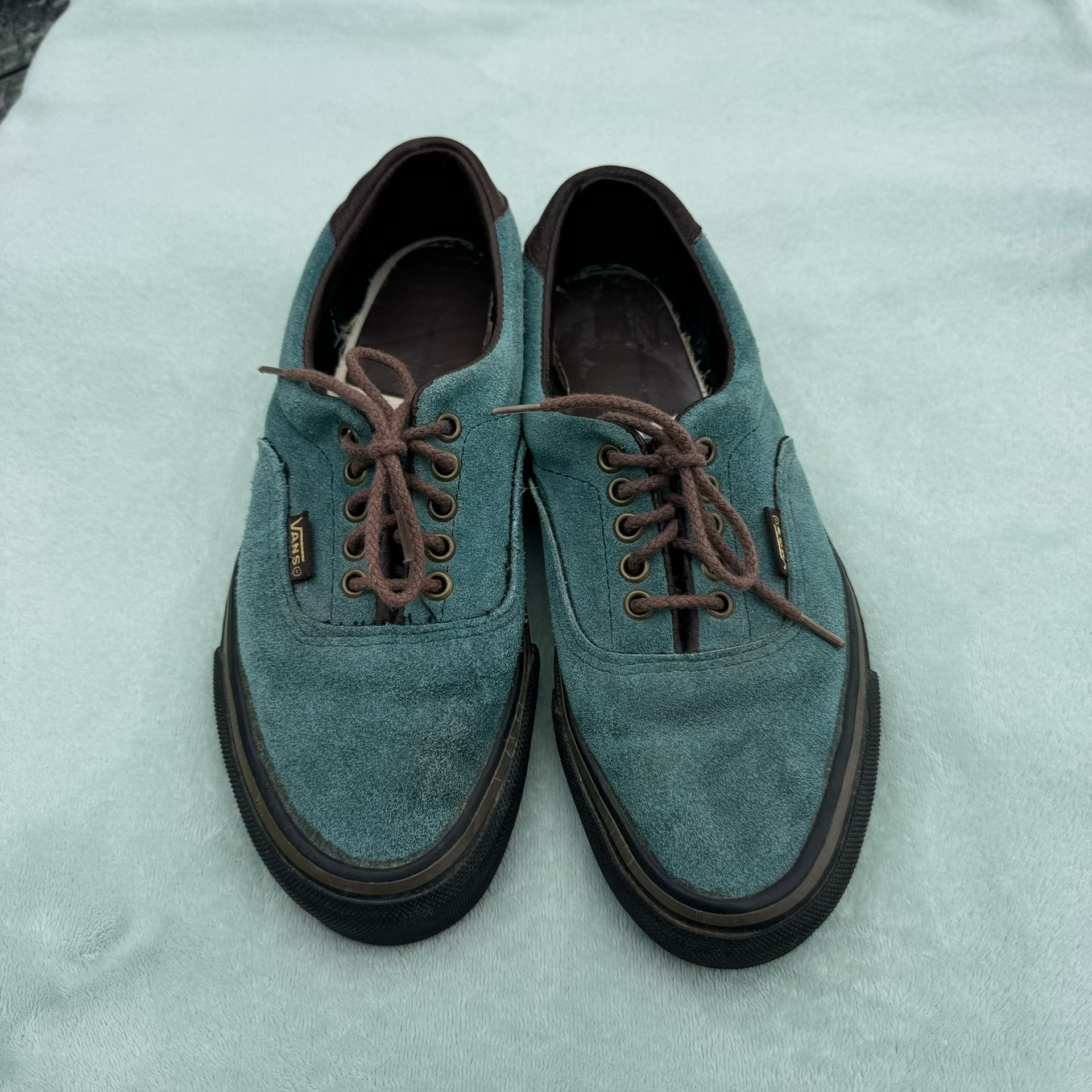 Vintage Vans Old School Suede Teal Size 7.5 Mens? Skater Size Unknown