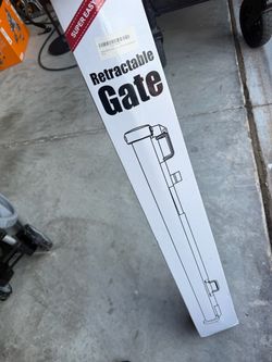 108” Baby Retractable Gate-Dark Grey