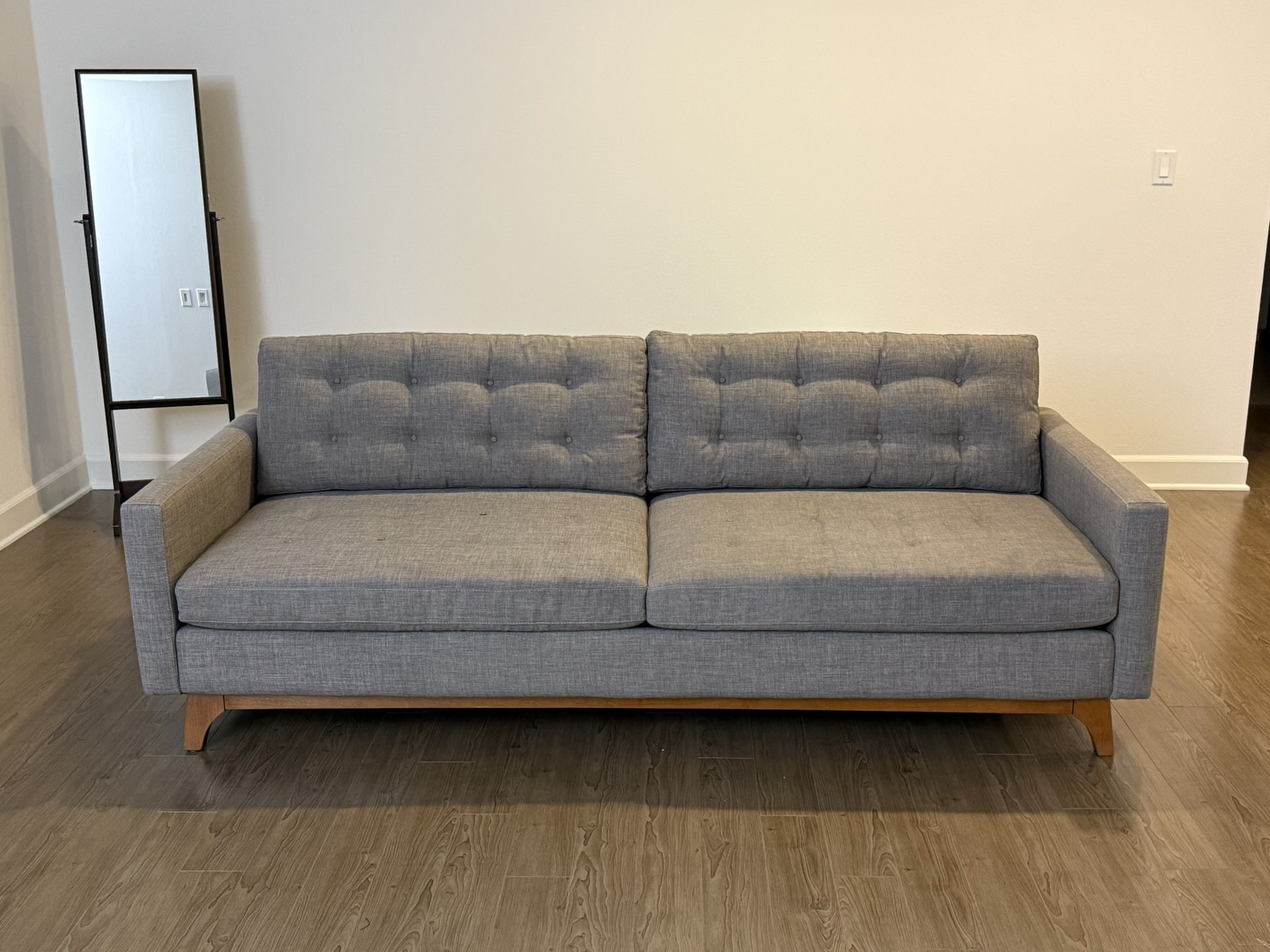 Moving Sale! Large Gray Mid-century Modern (MCM) Sofa