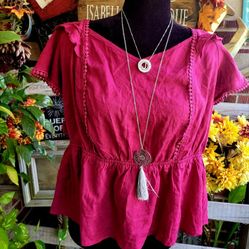 Cato Fuschia Plus Size Top