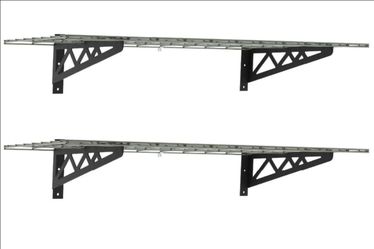 SafeRacks 2 Pack 18 x48 Garage Wall Mounted Steel Shelving, Wire Metal Storage Racks shelves