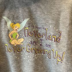 Tinkerbell Zip up Disneyland resort Hoodie  Size is Adult Medium 