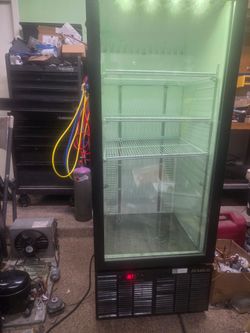Habco mfg 12 Cubic Feet Glass Door Commercial Merchandiser Cooler Refrigerator