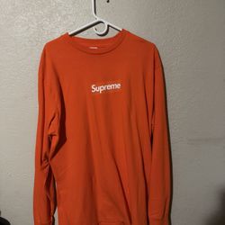 Supreme box logo L/S Orange