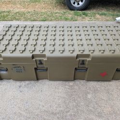 Military Composite Field Storage Container  with Wheels On One Side And Accessories For Work Table Conversion.