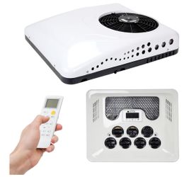 Split Parking Air Conditioner with both Cooling and Heating functions (Model: X6-12v). Perfect for RVs, vans, campers, travel trailers, and trucks run