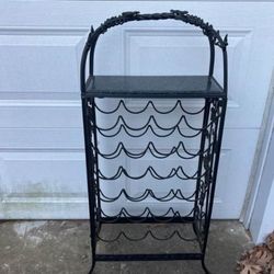 1 Iron and Marble Wine Rack 
