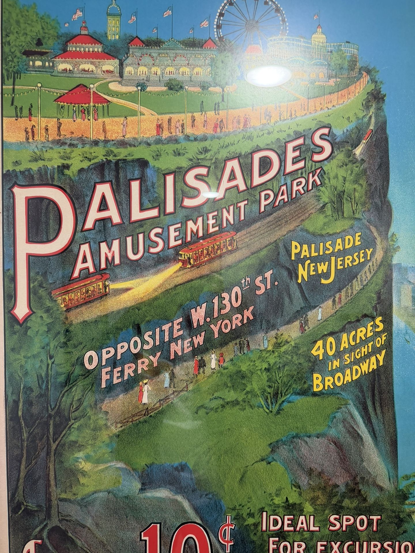 Iconic Vintage Palisade Amusement Park Poster/litho