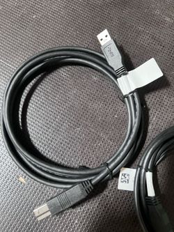 $1 6’ USB-A to USB-B 2.0 blue jack Min 20