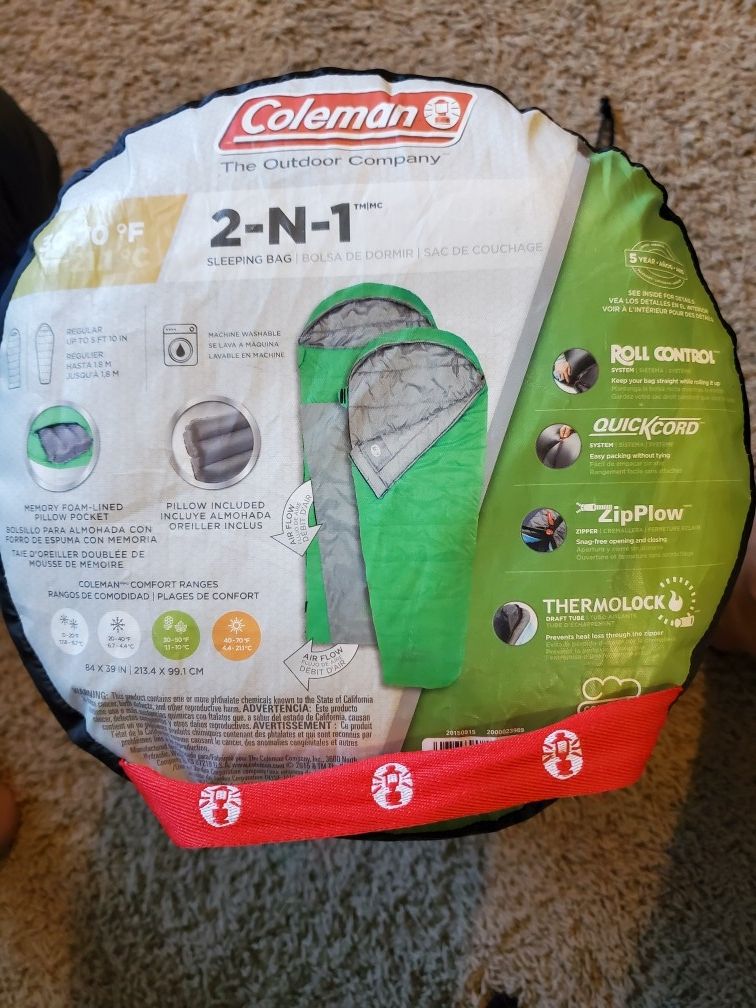 Coleman 2 N 1 Sleeping Bag