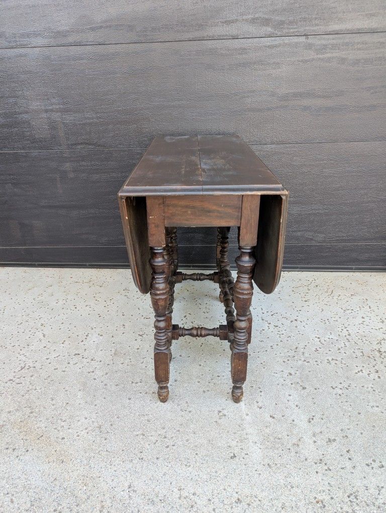 Antique Drop Leaf Gate Table Small Vintage Dining 