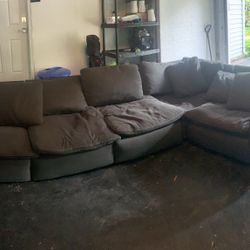 Gray L Shaped Couch