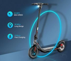 Electric Scooter, 10" Pneumatic Tires, Max 25/25 Mile Range, 25 MPH

